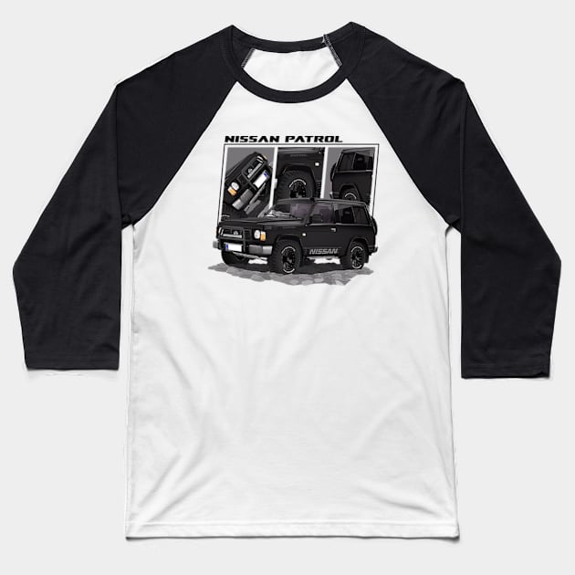 Nissan Patrol Off-Road Car JDM Baseball T-Shirt by T-JD